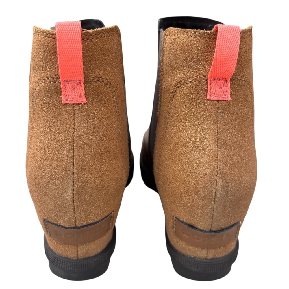Sorel Joan Of Arctic Boots Girls 5 Brown Wedge Chelsea Glitter Shimmer Pull On - Picture 7 of 12
